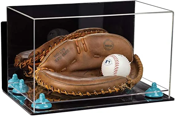 Acrylic Baseball Catchers Glove Display Case - Mirror Wall Mounts (V16/A011)