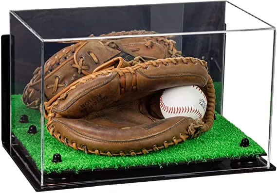 Acrylic Baseball Catchers Glove Display Case - Mirror Wall Mounts (V16/A011)