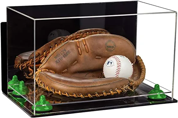 Acrylic Baseball Catchers Glove Display Case - Mirror Wall Mounts (V16/A011)