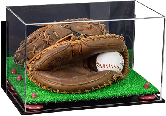 Acrylic Baseball Catchers Glove Display Case - Mirror Wall Mounts (V16/A011)