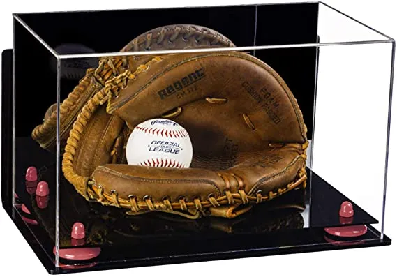 Acrylic Baseball Catchers Glove Display Case - Mirror Wall Mounts (V16/A011)