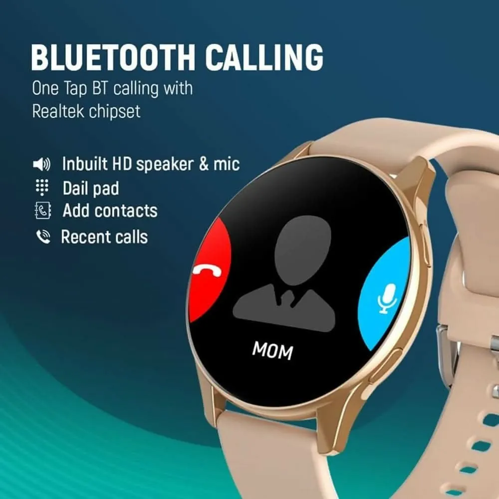 Active 2 Bluetooth Calling Smartwatch with Stylish Gold Metal, 120  Sports Modes, Heart Rate Monitoring (Unisex, Display: 1.5")