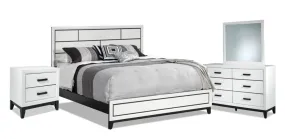 Alive 6-Piece King Bedroom Set - White/Black