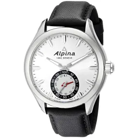 Alpina Men's AL-285S5AQ6 Horological Smartwatch Black Leather Watch