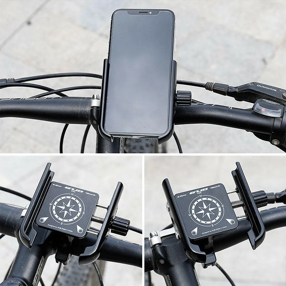 Aluminum Bike Phone Holder 360 Degree Rotating Adjustable Anti Slip Cycling Bicycle Motorcycle Handlebar Phone Mount Holder Stand