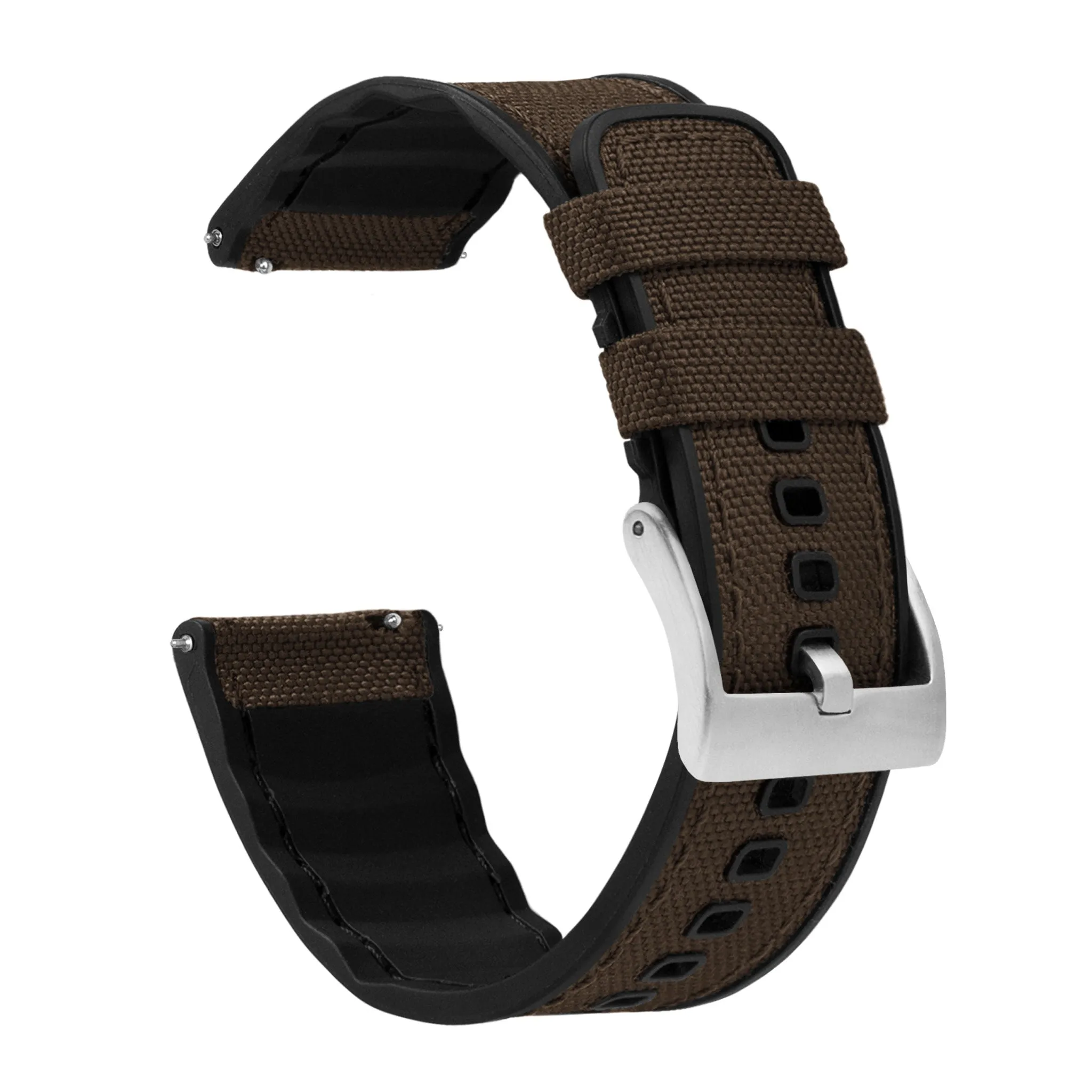 Amazfit Bip | Cordrua Fabric & Silicone Hybrid | Chocolate Brown