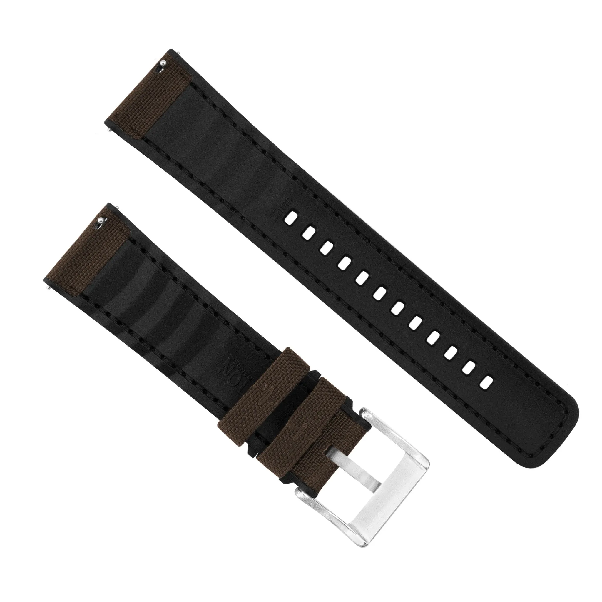 Amazfit Bip | Cordrua Fabric & Silicone Hybrid | Chocolate Brown