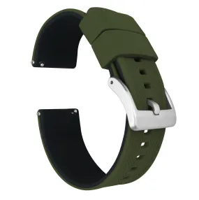 Amazfit Bip | Elite Silicone | Army Green Top / Black Bottom