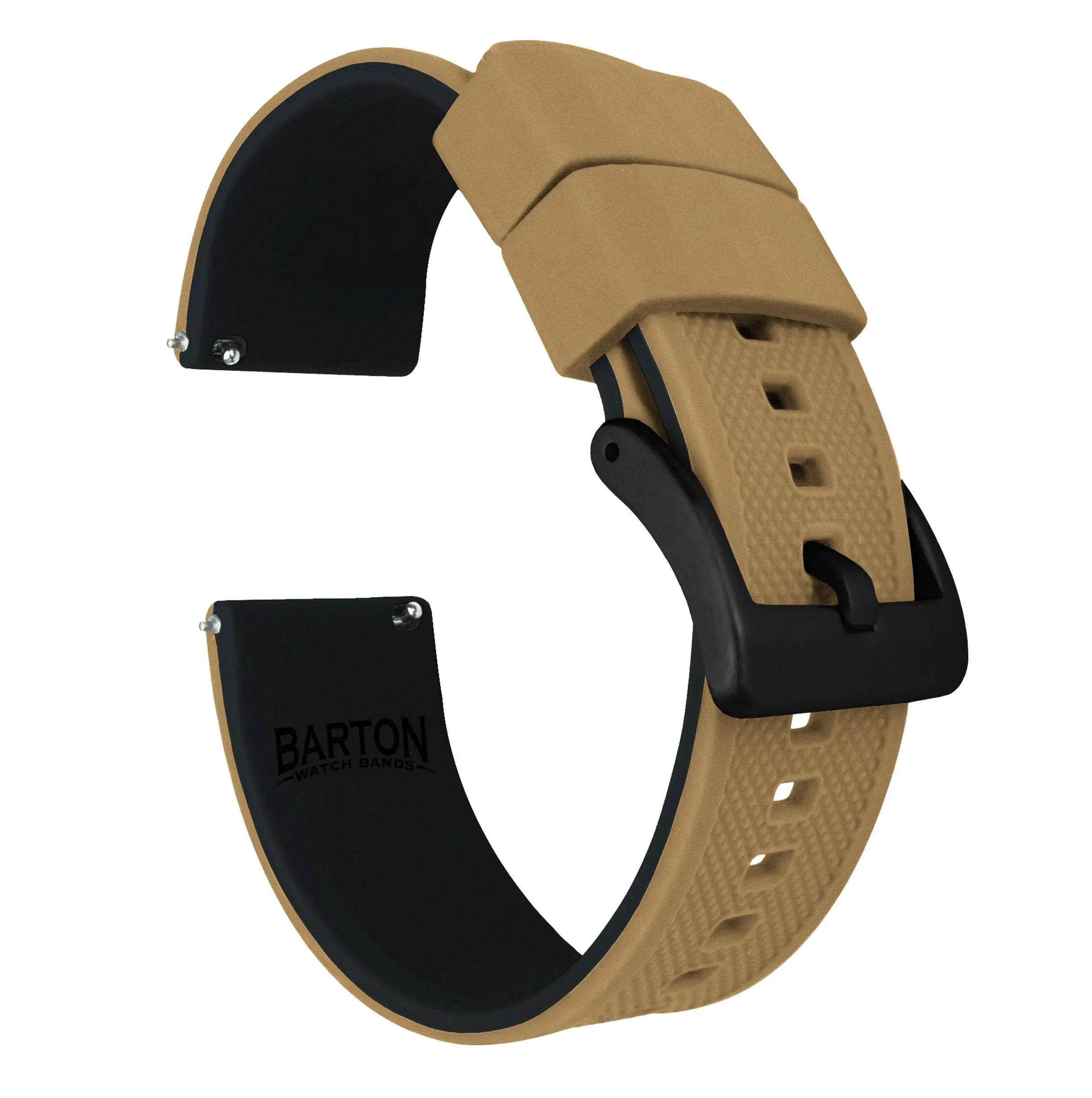 Amazfit Bip | Elite Silicone | Khaki Tan Top / Black Bottom