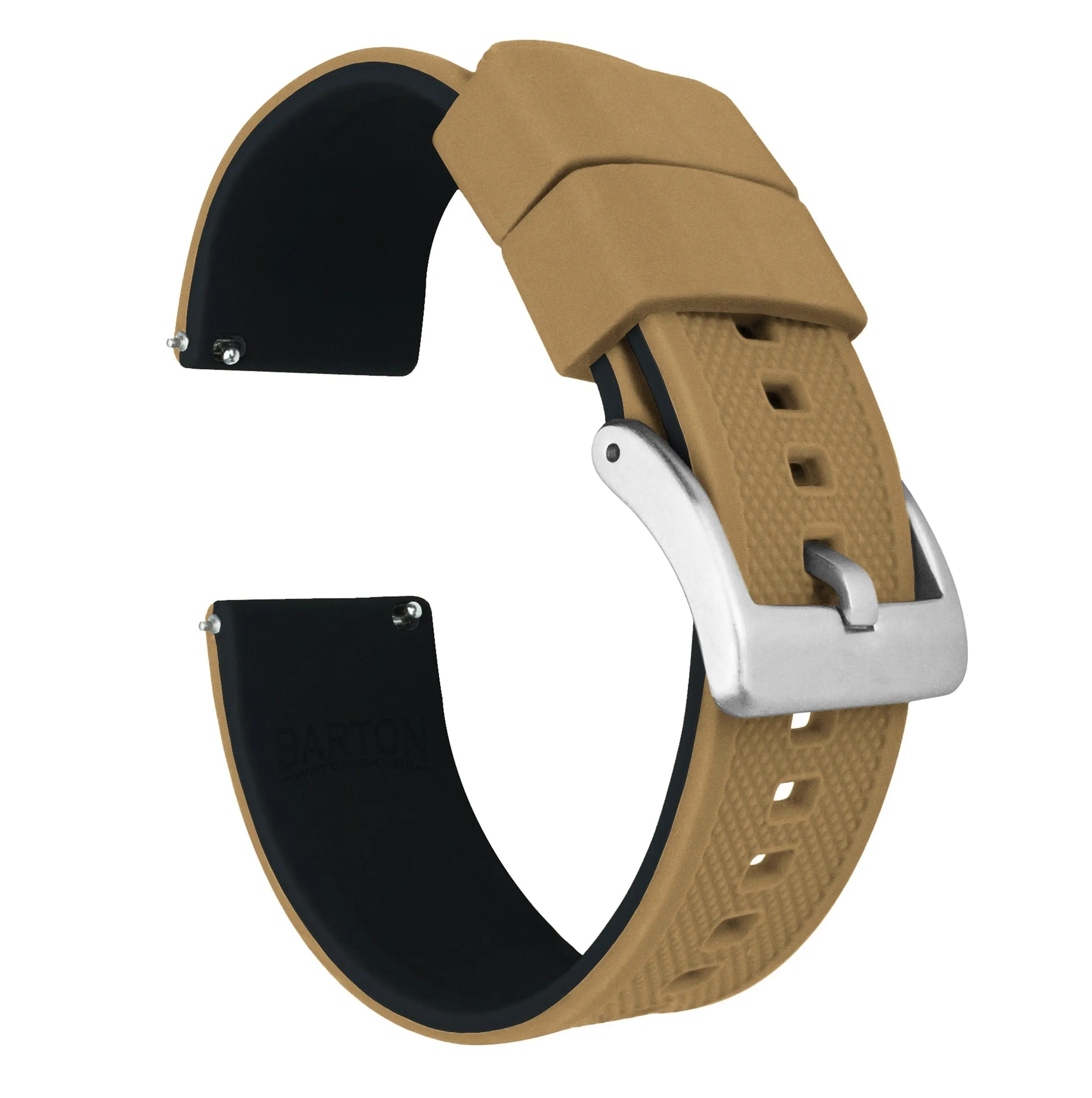 Amazfit Bip | Elite Silicone | Khaki Tan Top / Black Bottom