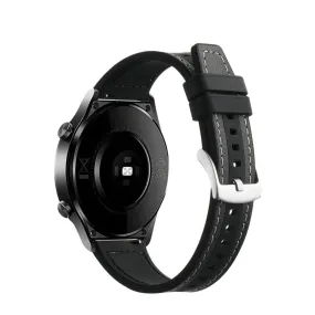 Amazfit GTS genuine leather / silicone strap (joint circumference: 170-220mm) - Black