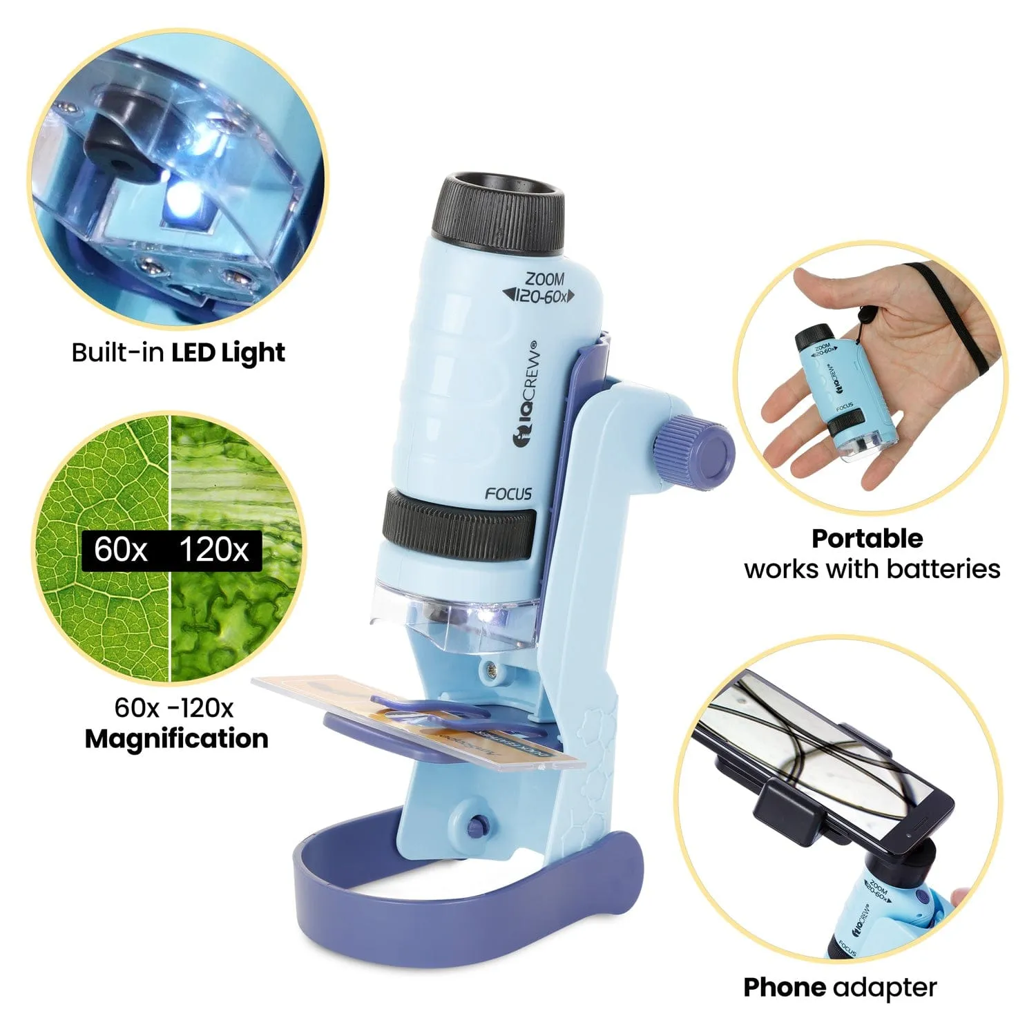 AmScope Kid's Genuine Insect Adventurer Series Set featuring 60X-120X Portable LED Handheld Microscope, Ultimate Insect Exploration Set and more