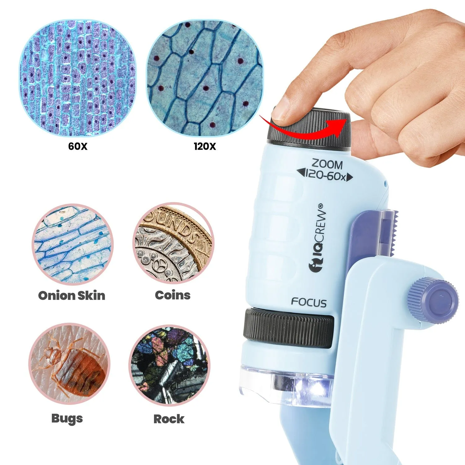 AmScope Kid's Genuine Insect Adventurer Series Set featuring 60X-120X Portable LED Handheld Microscope, Ultimate Insect Exploration Set and more