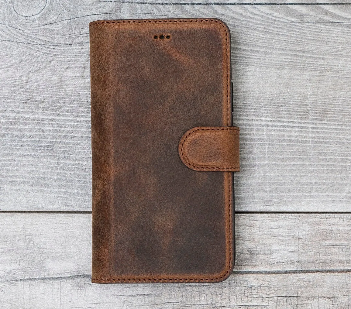 Antic Brown Magnetic Leather Case for iPhone XR/X/XS/XS Max