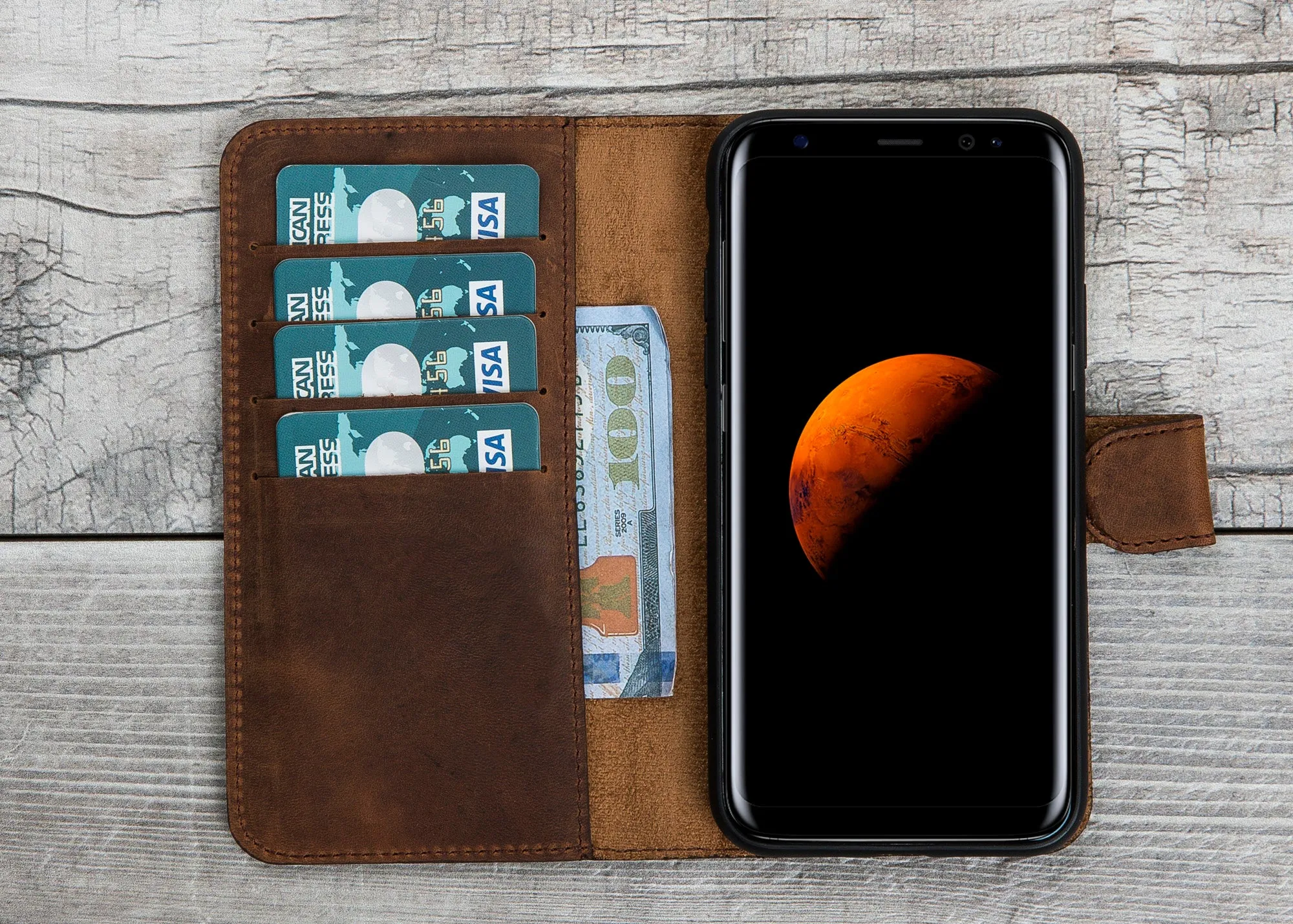 Antic Brown Magnetic Leather Case for iPhone XR/X/XS/XS Max