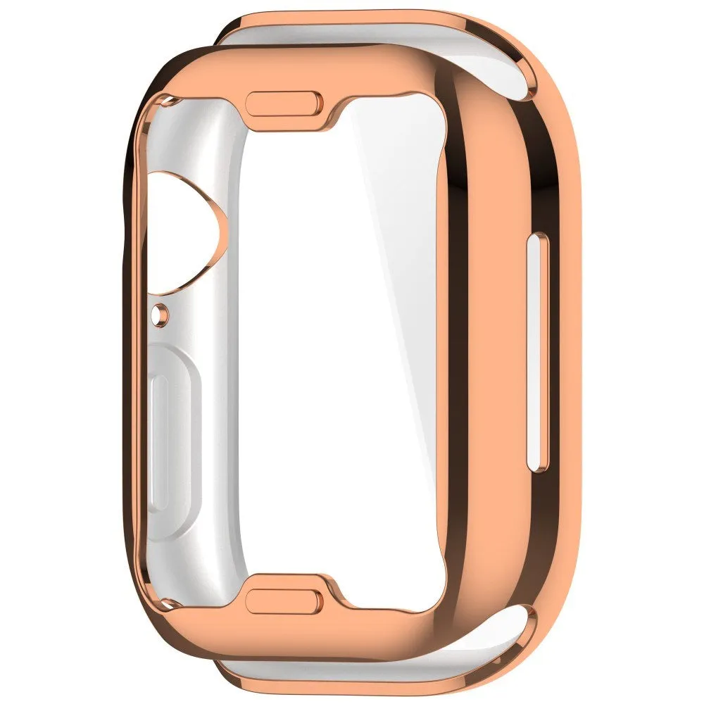 Apple Watch 10 (42mm) Fleksibelt Plast Cover m. Skærmbeskyttelse - Rose Gold