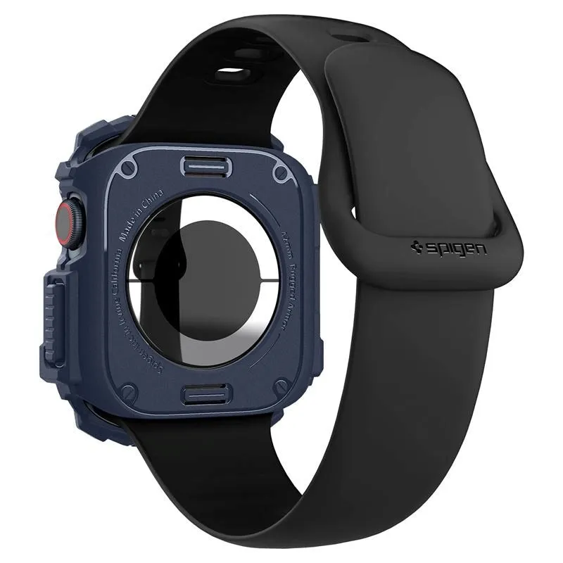 Apple Watch 10 (42mm) Spigen Rugged Armor Cover - Fleksibelt Plastik - Blå