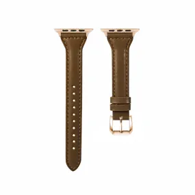 Apple Watch 41mm / 40mm / 38mm | Slim Leather Bands |Brown