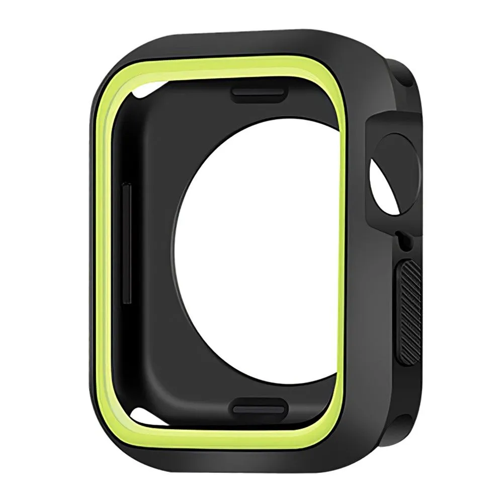 Apple Watch (41mm) dual color silicone cover - Black / Green