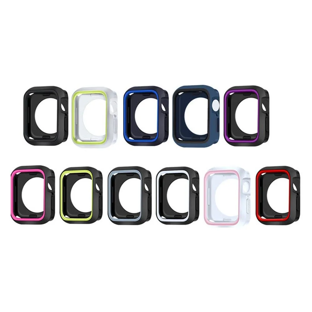 Apple Watch (45mm) dual color silicone cover - Black / Blue