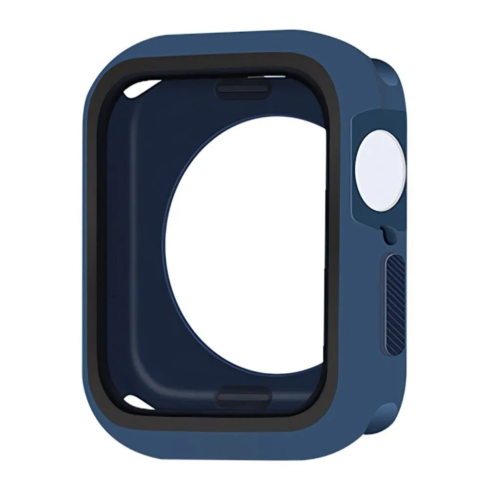 Apple Watch (45mm) dual color silicone cover - Blue / Black