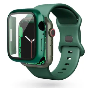 Apple Watch 8/7 (41mm) Epico Plastik Cover m. Indbygget Skærmbeskyttelse - Grøn