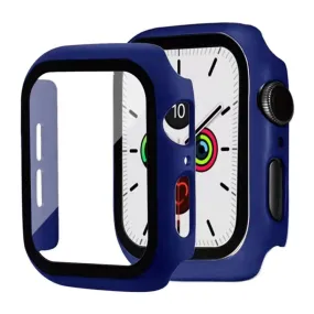 Apple Watch 9/8/7 (45mm) Hård Plast Cover m. Indbygget Skærmbeskyttelse - Mørkeblå