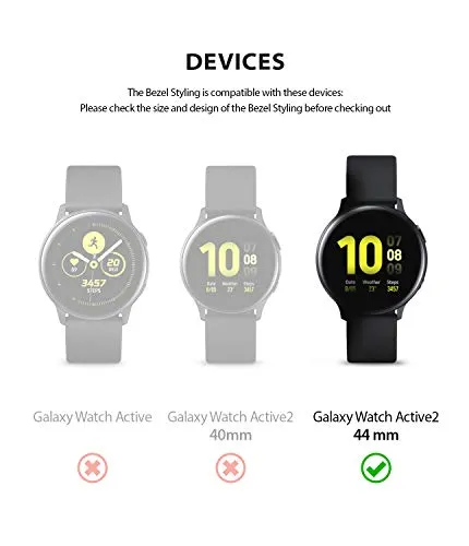 Bezel Styling Cover for Galaxy Watch Active 2 44mm (2019) - GW-A2-44-01 [Stainless Steel]