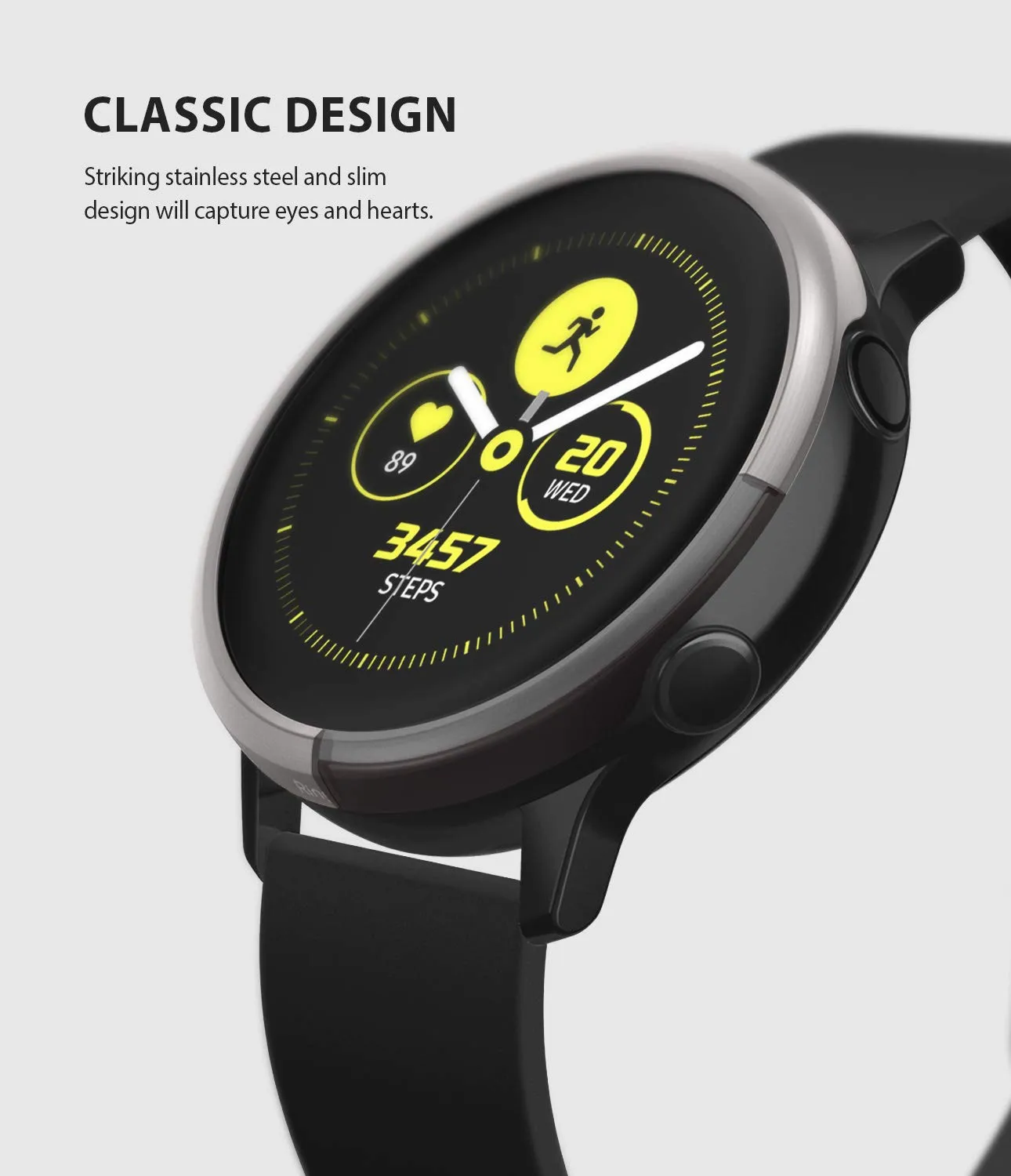 Bezel Styling Cover for Galaxy Watch Active (2019) - [Stainless Steel]