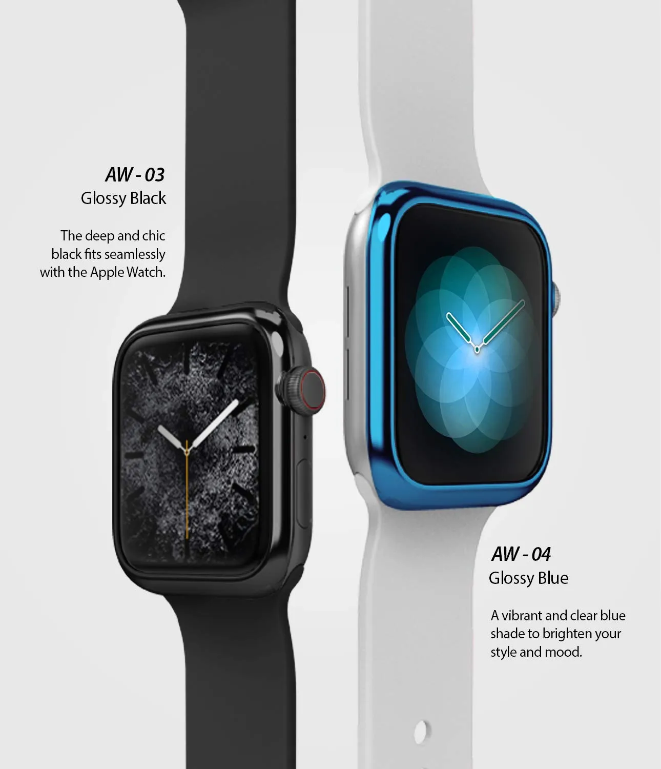 Bezel Styling for Apple Watch 38mm for Series 3 / Series 2 / Series 1 -  Glossy Black (AW3-38-03) [Stainless Steel]