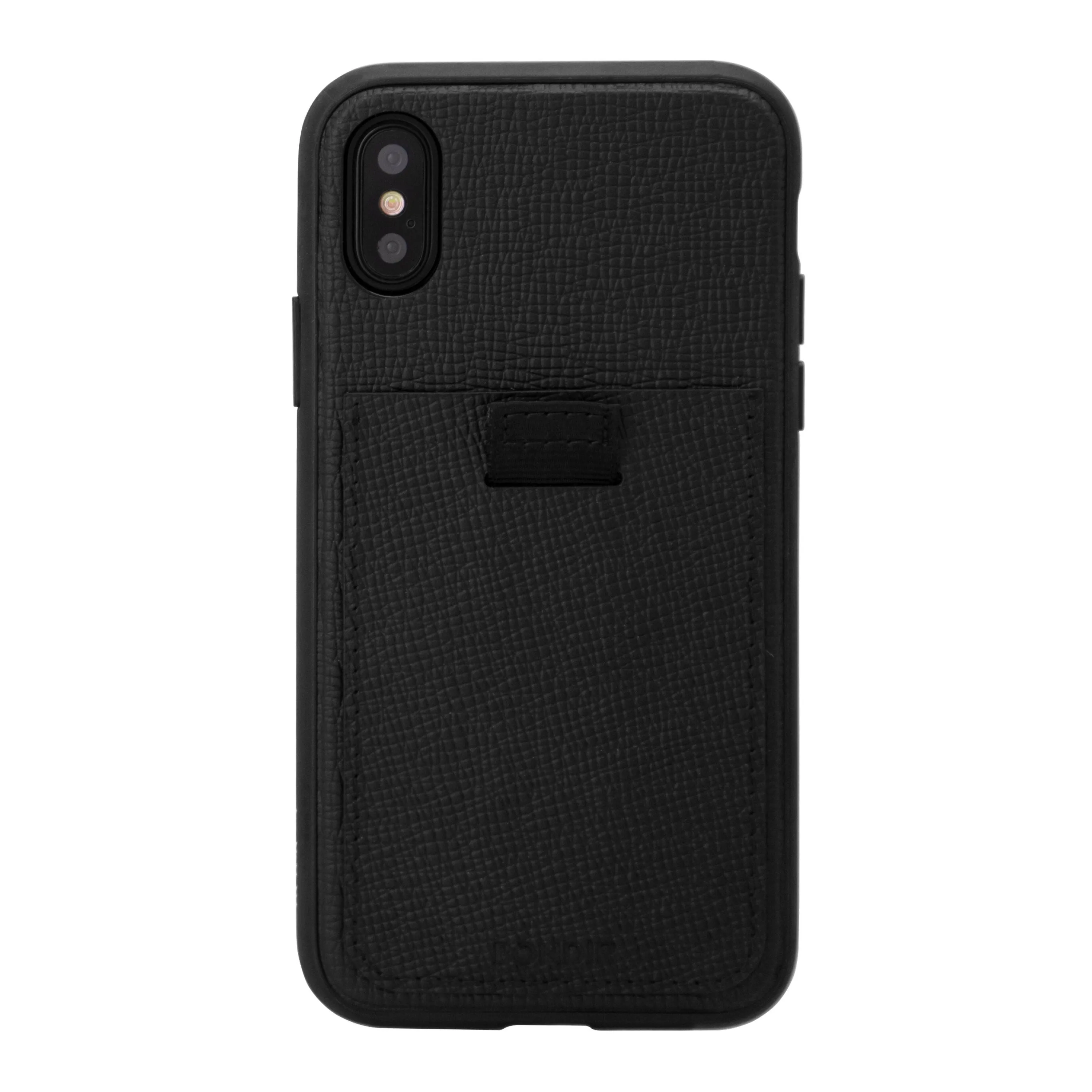 Black Leather Wallet Case, iPhone XS Max