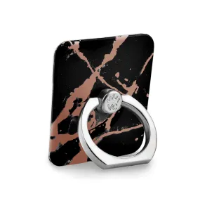 Black Marble Rose Gold Chrome Phone Ring