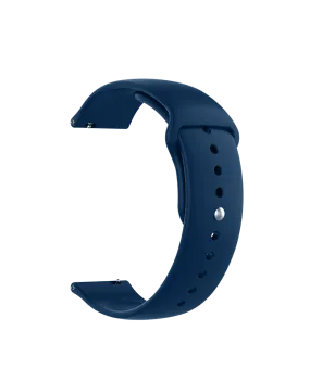 Blue Silicone Click WatchBand for Samsung/OnePlus/Fitbit Smartwatches (20mm)