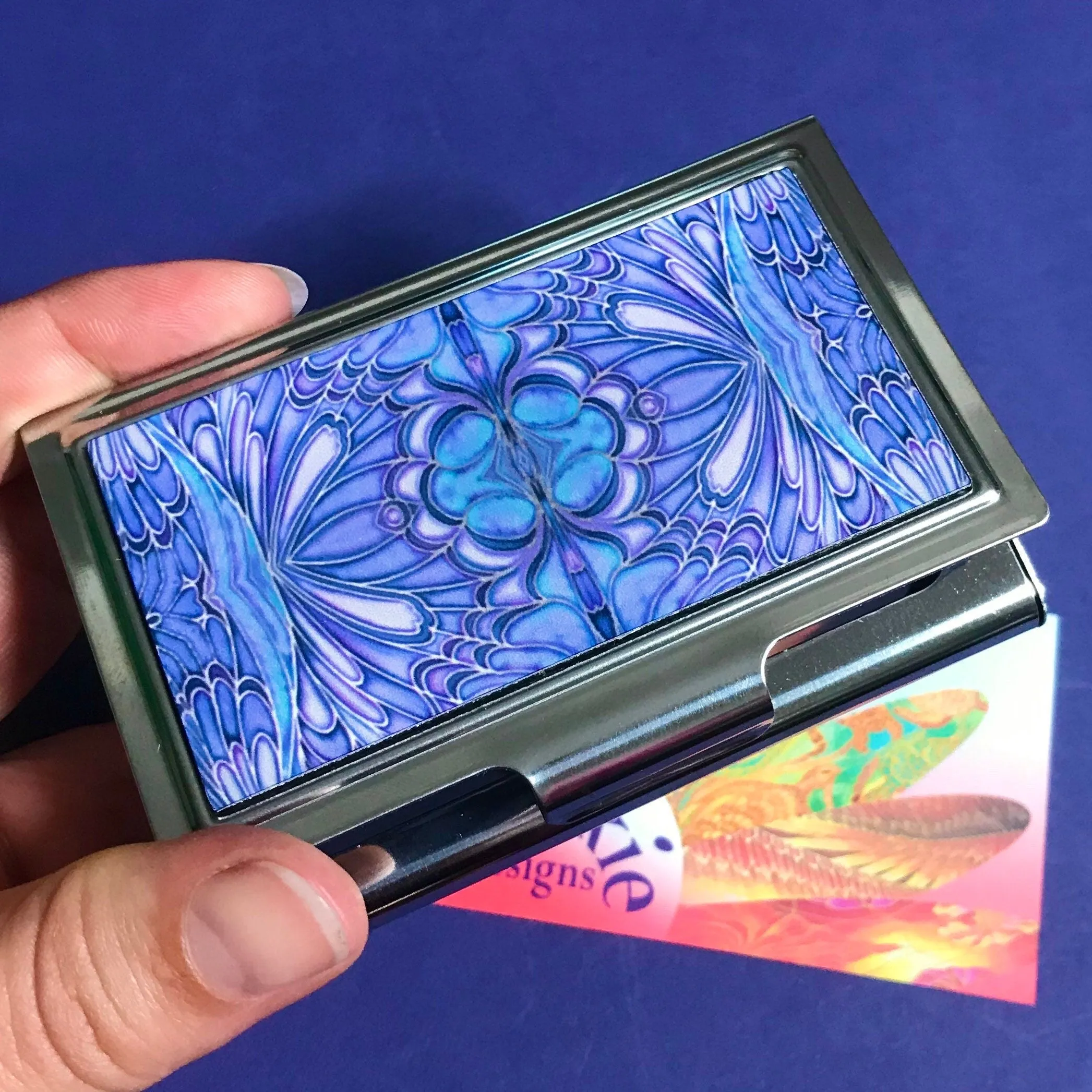 BlueberryButterfly Business Card Holder or Credit Card Storage.