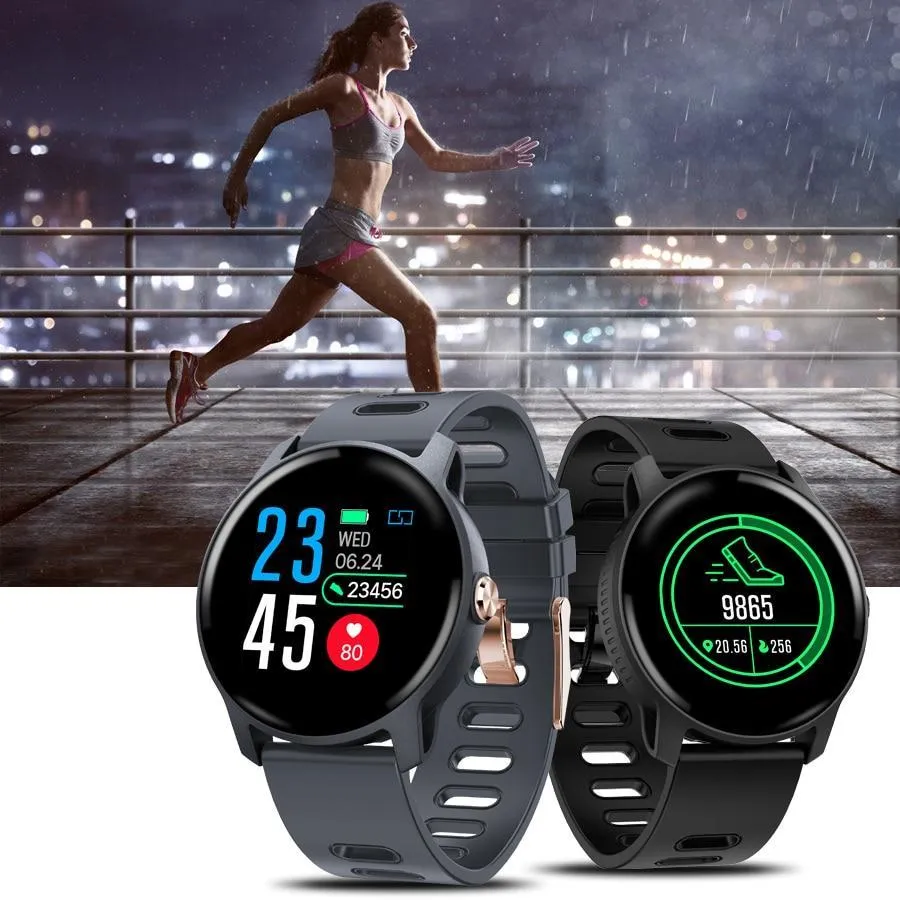 Bluetooth Sport Smart Watch IP68 waterproof Clock Fitness Tracker Heart Rate Monitor Smartwatch for IOS Android