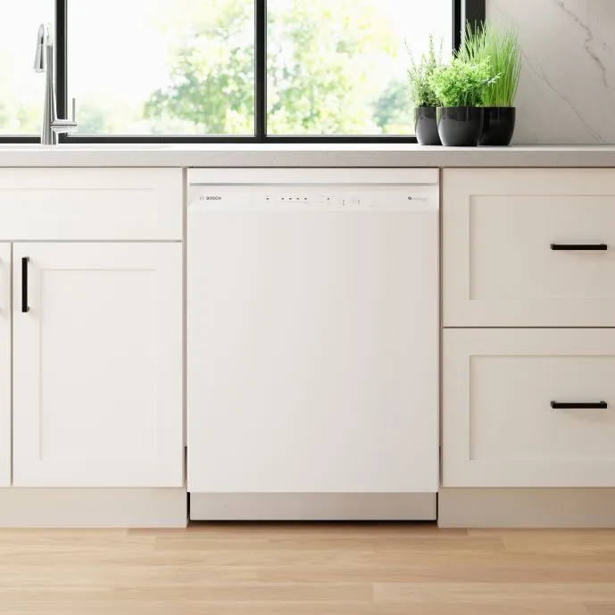 Bosch - 46 dBA Built In Dishwasher in White - SHE53C82N