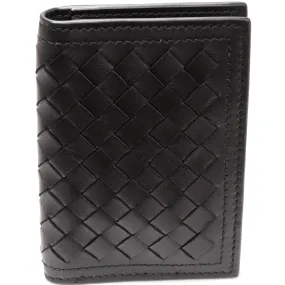 Bottega Veneta Bifold Card Case Intrecciato Calf Black