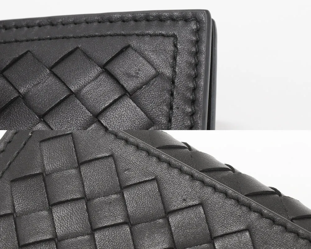 Bottega Veneta Bifold Card Case Intrecciato Calf Black