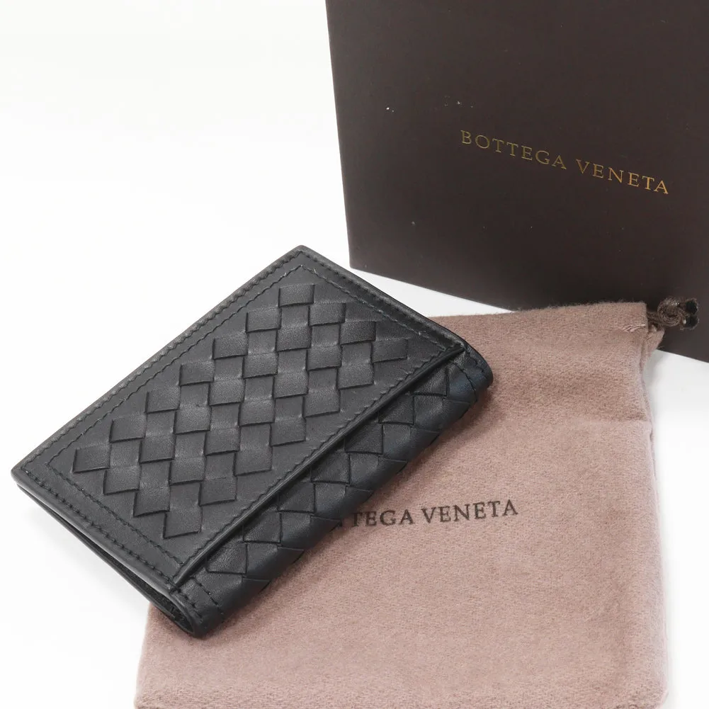 Bottega Veneta Bifold Card Case Intrecciato Calf Black