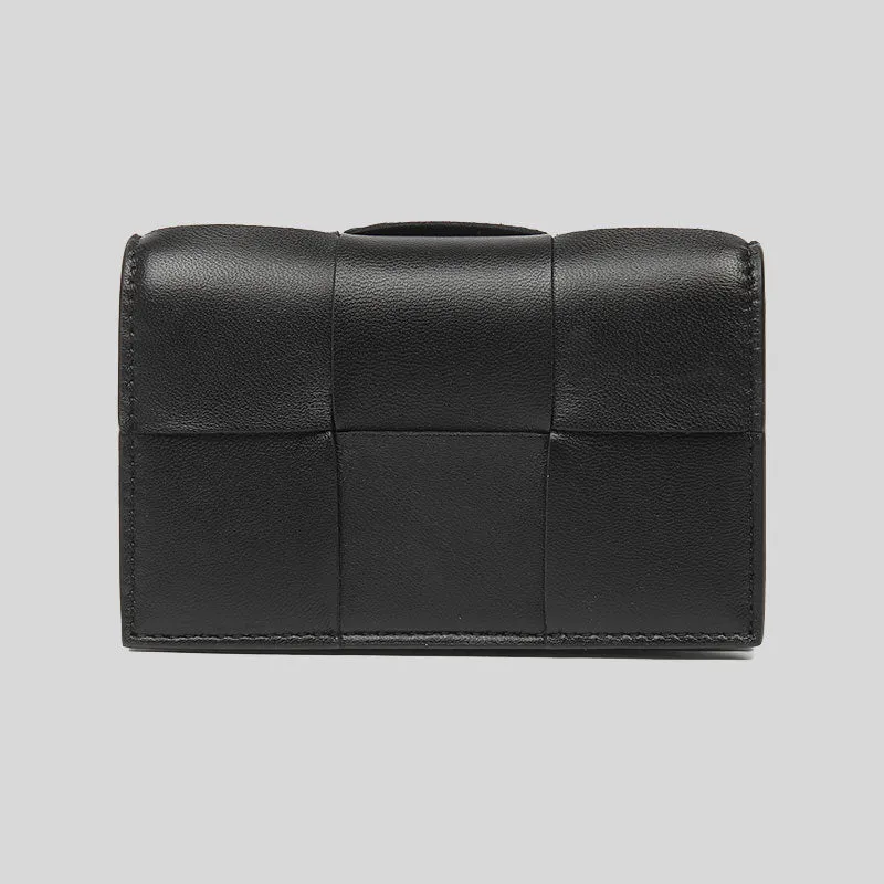 BOTTEGA VENETA Cassette Business Card Case Black 651396