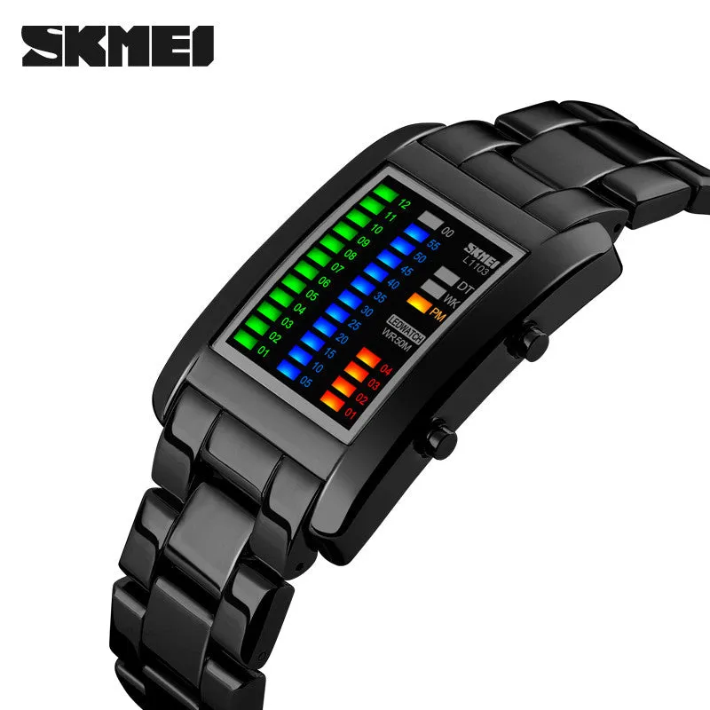 Brand SKMEI 1103 High Quality Alloy Analog Luxury Fashion Men's Wrist Watch New binary led wristwatches