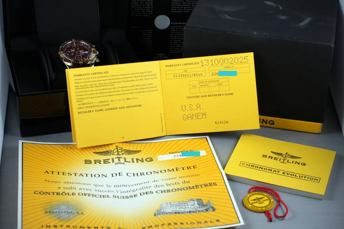 Breitling Chronomat Evolution C1335611/K515 with Box and Papers