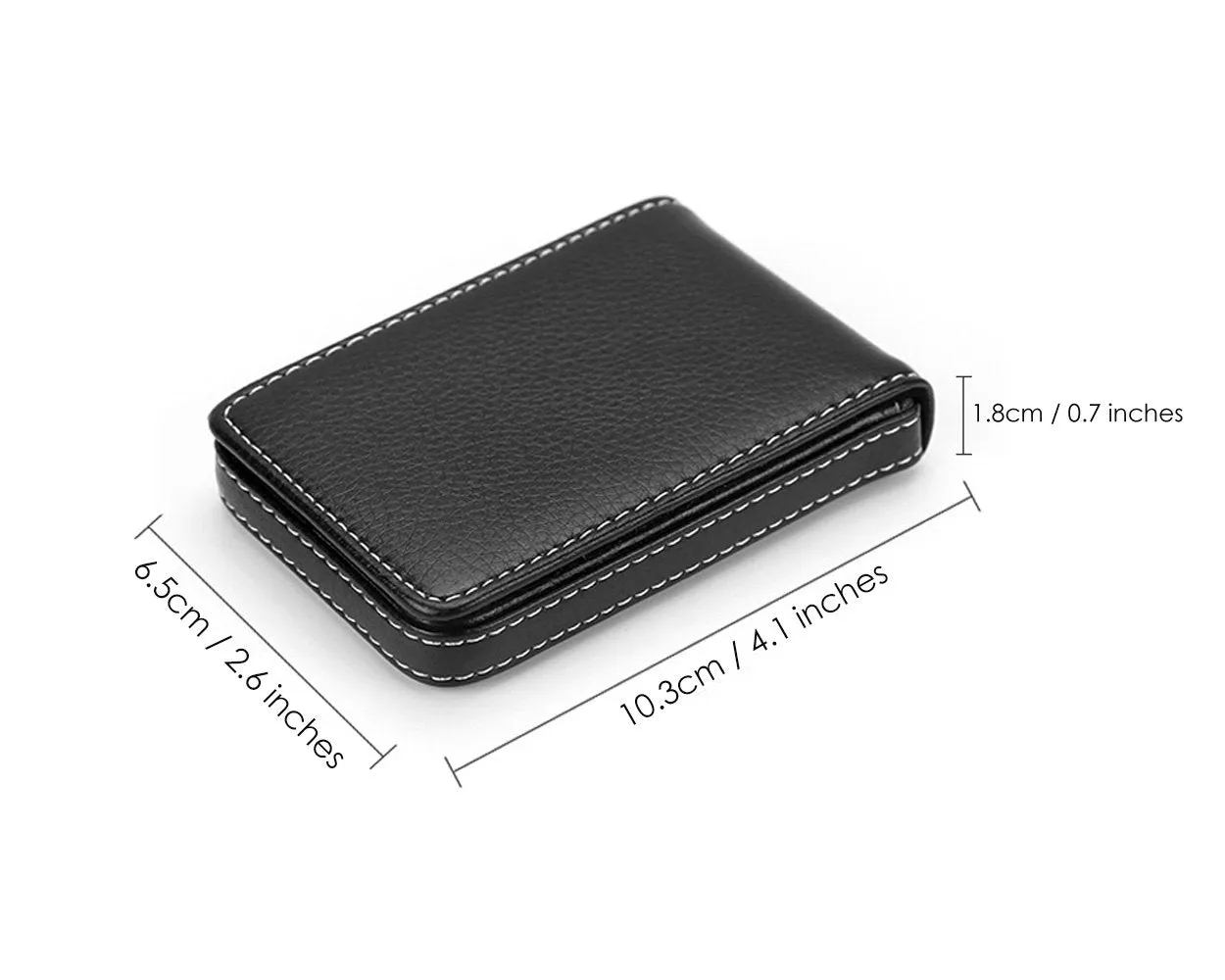 Business Card Case 2 Pieces PU Leather Name Card Holder