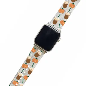 Caramel Macchiato Clear Glitter Smartwatch Strap