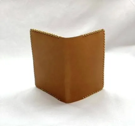 Card Case, Three Pockets. Black or Natural tan