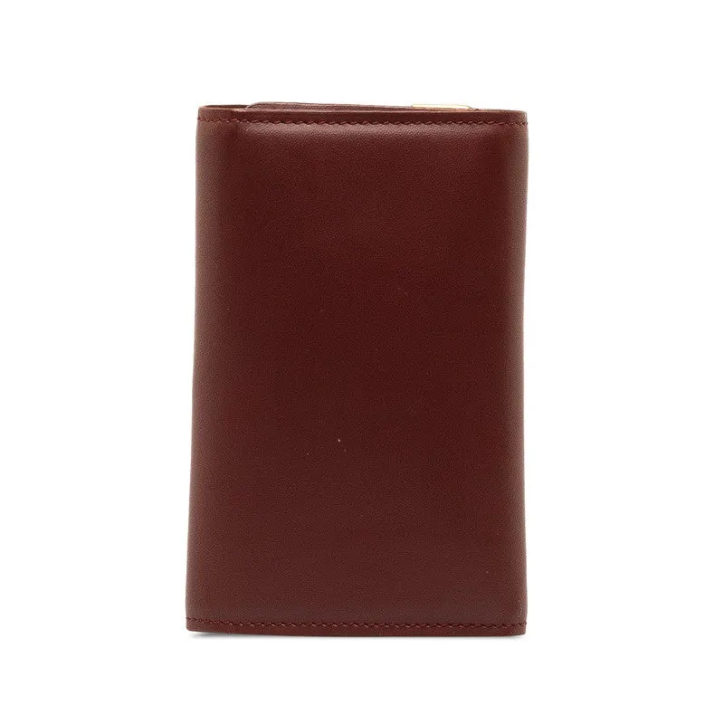 Cartier Must Line Leather Key Case Bordeaux