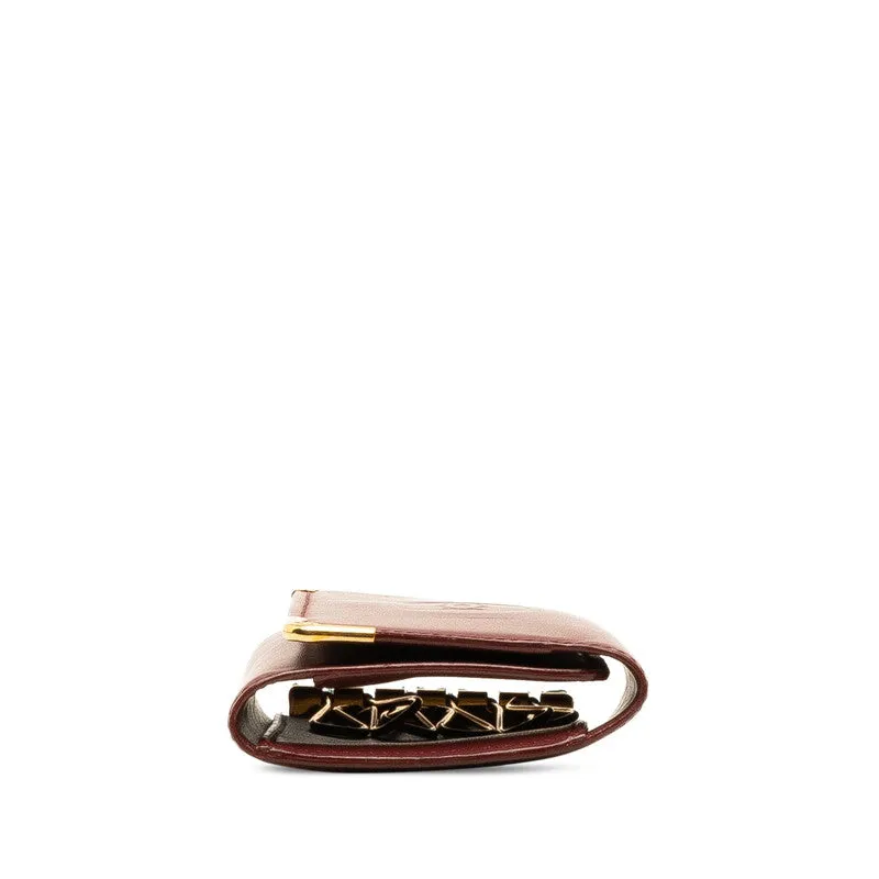 Cartier Must Line Leather Key Case Bordeaux