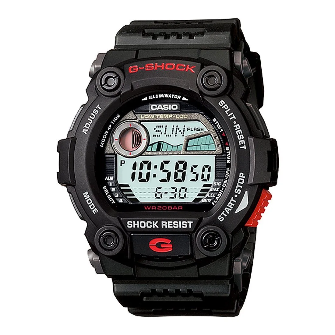 Casio G-Shock Tide Graph Digital Black Watch G7900-1