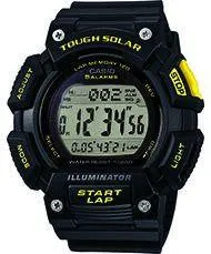 Casio Mens Tough Solar Runner Digital Black And Yellowlow Watch