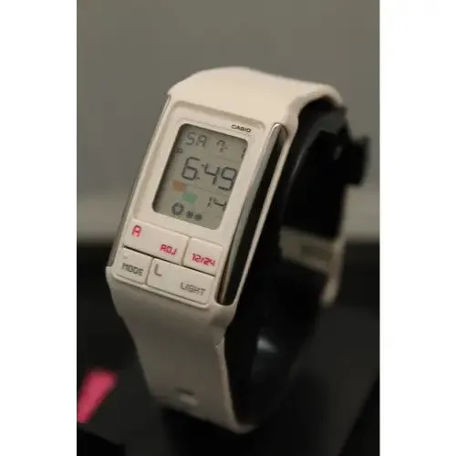 Casio Women's LDF52-7A White Resin Quartz Watch with Digital Dial